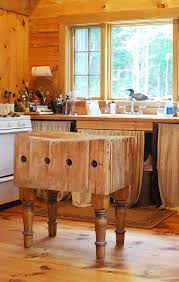 Awesome Old Butcher Block Primitive Kitchen Log Home Kitchens Butcher Block Island Kitchen