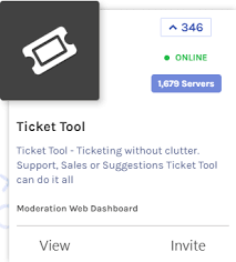 Maybe you would like to learn more about one of these? Ticket Tool Ar Twitter Thank S So Much Everyone For The Continued Support Of Ticket Tool We Look Forward To Continuing Our Community Oriented Bot If You Have Ideas Or Suggestions For Our
