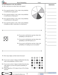 Probability Worksheets Basic Probability Worksheet Probability Worksheets Probability Math Theoretical Probability