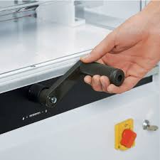 This convenient and simple cam router adjustment system lets you quickly make precise 0.001 bit height adjustments from above. Ideal 4815 Powerful Guillotine With Electro Mechanical Blade Drive