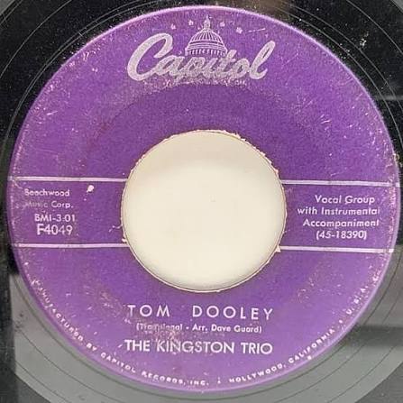KINGSTON TRIO / Tom Dooley / Ruby Red (7) / Capitol | WAXPEND RECORDS
