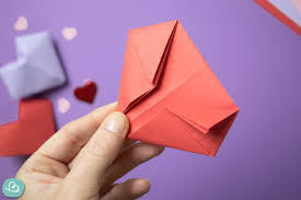Großes herz mit dünnen rand. Romantisches 3d Herz Basteln Origami Vorlage Wunderbunt De