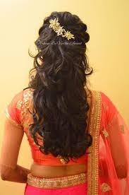 If you've got lengthy mane, you would never exhaust your options with wedding hairstyles for long hair. Indian Bride S Reception Hairstyle By Swank Studio Curls Bridal Lehenga Hair Accessories Tamil Bride Telugu Bride Kan Hair Styles Hairstyle Bride Haircut
