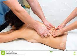 Four Hands Massage Stock Image Image Of Naked Person 77609469