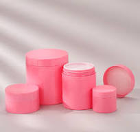 Wholesale Custom Different Capacity 50ML 80ML 100ML 120ML 150ML 200ML 250ML  Cosmetic Cream Pink Pet Plastic Jar With Lid