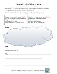 Limericks Write Silly Poems Poetry Worksheets Writing Limericks Silly Poems