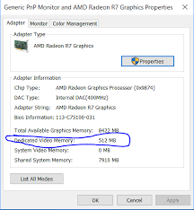 Solved Dedicated Video Memory From System Memory On Motherboard Page 2 Dell Community