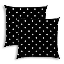 Black And White Polka Dot Outdoor Cushions Diner Dot Black Indoor Outdoor Pillows Sewn Closure Set Of Two N A Multicolor Polyester Pol Outdoor Pillows Outdoor Throw Pillows Outdoor Pillow Covers