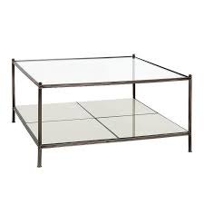 Euro style teresa square coffee table. Lana Square Glass Mirror Coffee Table