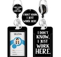 Amazon.com : Funny Fun Work Badge Holder with Retractable ...