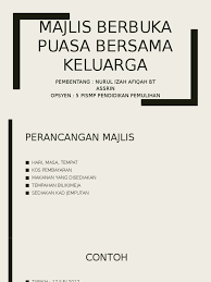 Contoh kartu ucapan aqiqah bayi pada berkat (kotak nasi) (1). Majlis Berbuka Puasa Bersama Keluarga Pembentang Nurul Izah Afiqah Bt Assrin Opsyen 5 Pismp Pendidikan Pemulihan