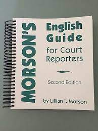 Clean copy with light amount of wear. Reviews Morson S English Guide For Court Reporters By Lillian I Morson 1997 Trade Paperback Ebay