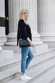 Cat Embroidered Jeans And Nike Air Force One Jeans Brodes Patte Chat