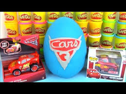 Disney Cars 3 Movie Giant Playdoh Surprise Egg Lightning Mcqueen Youtube