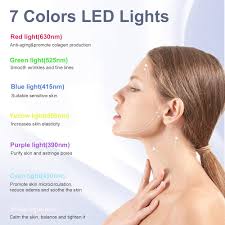Facial Massager,7 Color LED light Therapy for Face and Neck,Portable Beauty  Skin Care Tools : Amazon.ae: Beauty