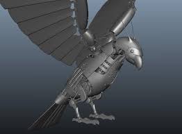 Bird Robot Model 3d Model In 2020 Robot Bird 3d Model Human Wings