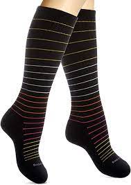 Amazon Com Sockslane Cotton Compression Socks For Women Men 15 20 Mmhg Support Knee High Spo Cotton Compression Socks Support Knee Highs Compression Socks