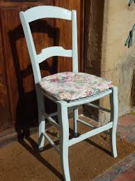 Old Kitchen Chair Painted With Vintage Fabric Cushion Chair Cushion Fabric Kitchen Chairs