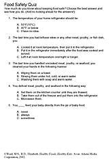 Safety measures account for evading every possible foreseeable danger so as to avoid the cascading aftermath of a potential accident. Quiz On Food Safety Printable Familyeducation