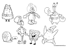 🌈 therapeutic effects of coloring pages. Spongebob Characters Coloring Pages Coloring Home