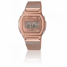 Our collection of rose gold watches for men and women add an element of elegance to any timepiece. Montre Rose Gold A1000mpg 9ef Casio Vintage Ocarat