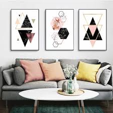 12 simple yet stunning canvas painting ideas. Home Decor Nordic Canvas Painting Wall Art Diy Abstract Geometry Bright Picture Print Bedroom Office Hotel Backdrop Prop Supply Painting Calligraphy Aliexpress
