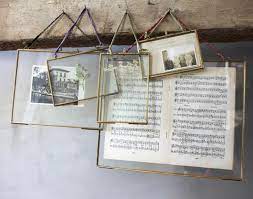 Simple Metal Edged Hanging Glass Frames