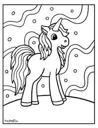 Your child will absolutely love this cute unicorn coloring page which features their favorite character binging on a piece of juicy watermelon. Unicorn Coloring Pages 50 Printable Sheets Easy Peasy And Fun