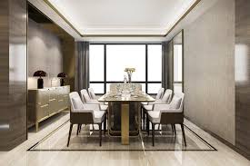 Juegos de comedorhay 5 productos. Juego De Comedor De Renderizado 3d En Comedor De Lujo Moderno Foto Gratis