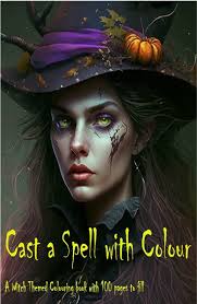 Halloween Witch Themed Coloring Book, 100 Pages, Witch & Familiars Themed  Coloring Book, Cast a Spell With Color, Modern Witch Coloring.