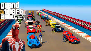 Carros Hot Wheels Com Super Herois Na Super Rampa Gta V Mods Hot Wheels Grand Theft Auto Gta