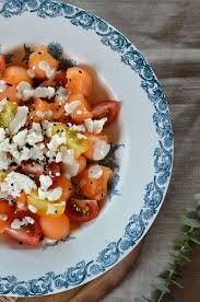 Salade De Melon Feta Et Cumin Noir Sauce Tahin Recette Tangerine Zest Recette Salade Melon Recette De Plat Salade