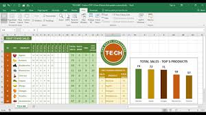 tech 009 create a top 5 chart pareto in excel that updates and sorts automatically