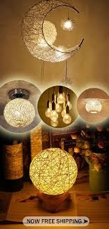 Lamp Romantic Star Night Light Rattan Ball Table Lamp Sepak Takraw Light For Home Bedroom Decor In 2020 Star Night Light Decor Lamp