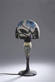 Muller frères lunéville lampe à pied métallique et tulipe en verre multicouche pied de lampe en bronze à patine dorée orientable en col de cygne sur socle stylisé art nouveau. View Lampe By Muller Freres Co On Artnet Browse Upcoming And Past Auction Lots By Muller Freres Co Art Deco Glass Glass Lamp Lamp