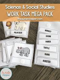 Science And Social Studies Work Task Mega Pack In 2020 Social Studies Autism Teaching Homeschool Activities