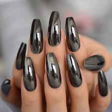 10 results for 100 nails acrylic silver. Coolnail Reflective Mirror Punk Design Silver Gray Metal Plating False Acrylic Nail Tips Metallic Ballerina Coffin Fake Buy Online In Botswana At Botswana Desertcart Com Productid 228569474