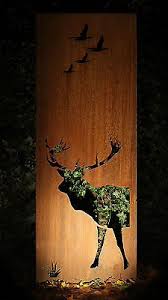 Gartenwand Sichtschutz Wand Hirsch Stahl Rost 75x195 Cm Garten Sichtschutz Garten Sichtschutz