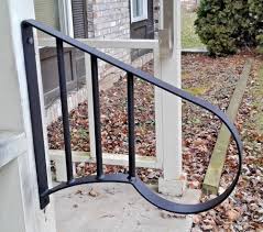 Hand rails shall be provided at the top of both sides of each ladder and recessed steps and shall extend over the coping or edge of the deck. Grab Hand Rail For 1 Or 2 Step Wrought Iron Easy Install Free Shipping Building Hardware Other Home Building Hardware