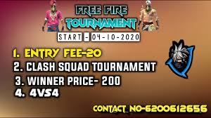 Free fire all stars adalah turnamen resmi garena free fire indonesia mode clash squad pertama yang hadir. Free Fire Tournament Clash Squad Tournament Kaal Gamer Pradip Youtube