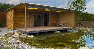 Bungalow Poolhaus Von Baufritz Gastehaus Wohnbungalow