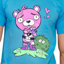 Buy Epic Games Mens Fortnite Cuddle Leader (Pink Bear) Love Short Sleeve  T-Shirt