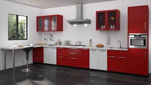 Even though the kitchen is small, it looks really nice. Dark Red Kitchen Cabinets Black Kitchen Decor Red Kitchen Decor White Kitchen Decor
