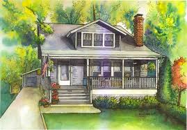 I Really Like The Idea Of An Artist Painting A Picture Of Your Home And Hanging It In Your Hous Custom House Portrait Watercolor House Portrait House Portraits
