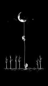 Black And White Nature Creative Wallpaper Space Astronaut Climb To The Moon Space Illustration Space Art Art