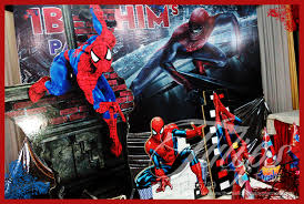 Then make the webbed effect by taping smaller strips in between the long strips. Spider Man Themed Party Best Birthday Party Planner In Lahore Pakistan Thematic Birthday Planner