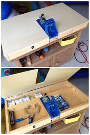 Then drill pocket holes on the inside face (the longer face. Custom Kreg Jig Setup By Jason In The Kreg Owners Community Aufbewahrung Werkstatt Einspannhalterungen Werkzeug Aufbewahrung