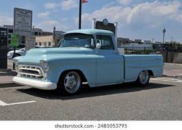 Image result for Brockway Light Blue 1950 Truck