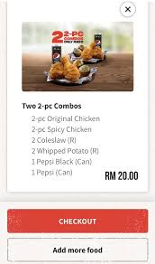 Frugal feed's kfc prices page has the latest updated price list and menu information for kfc australia, including burgers, chicken, value meals if you want to know how much original recipe chicken costs, or all the family meals, the kfc prices page is for you! Kfc Delivery Buy 1 Free 1 Snack Plate Doubleayam Miri City Sharing