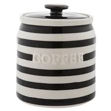 Black And White Striped Kitchen Canisters Striped Coffee Canister Black White Coffee Canister Tea Canisters Sugar Canister